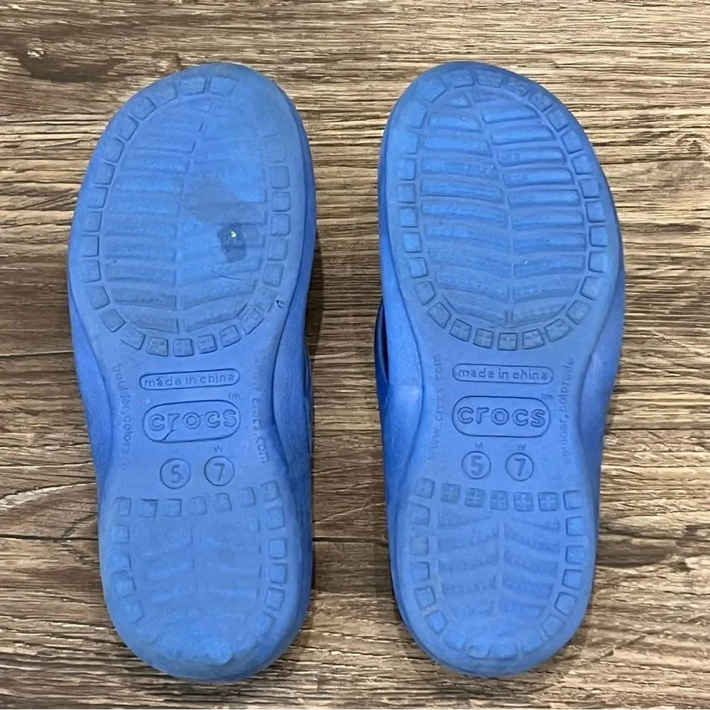 CROCS FLORIDA GATOR BLUE‎ & ORANGE UNISEX THONG SANDALS